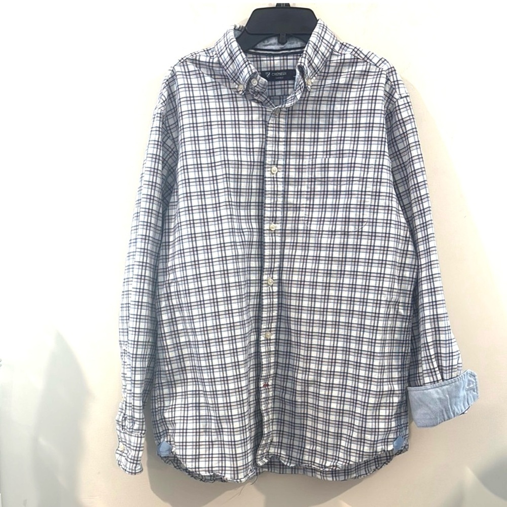 Daniel Cremeiux Men's Size M Blue White Red Plaid Shirt Excellent Condition.